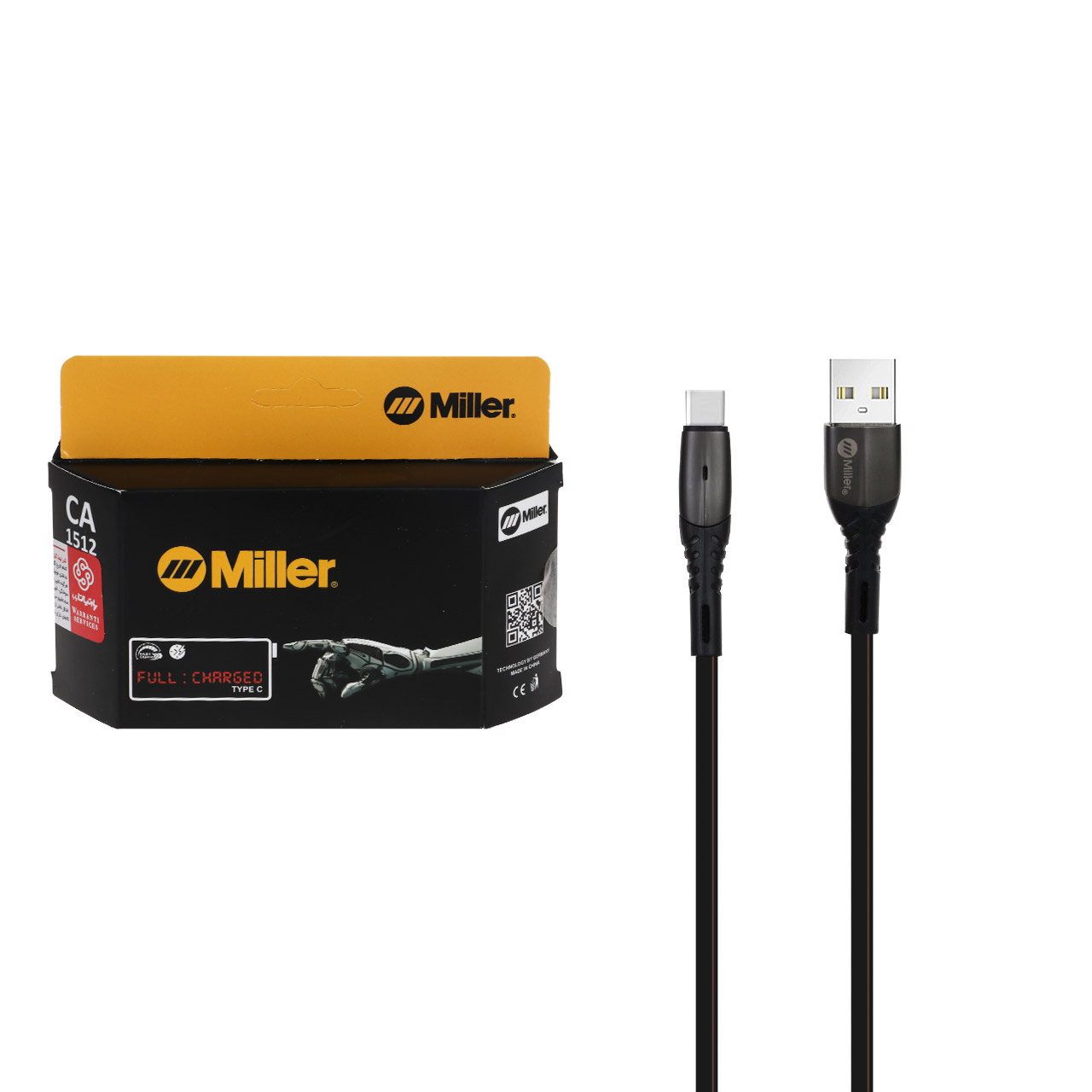 کابل شارژ سوپر فست Miller Type-C مدل CA-1512