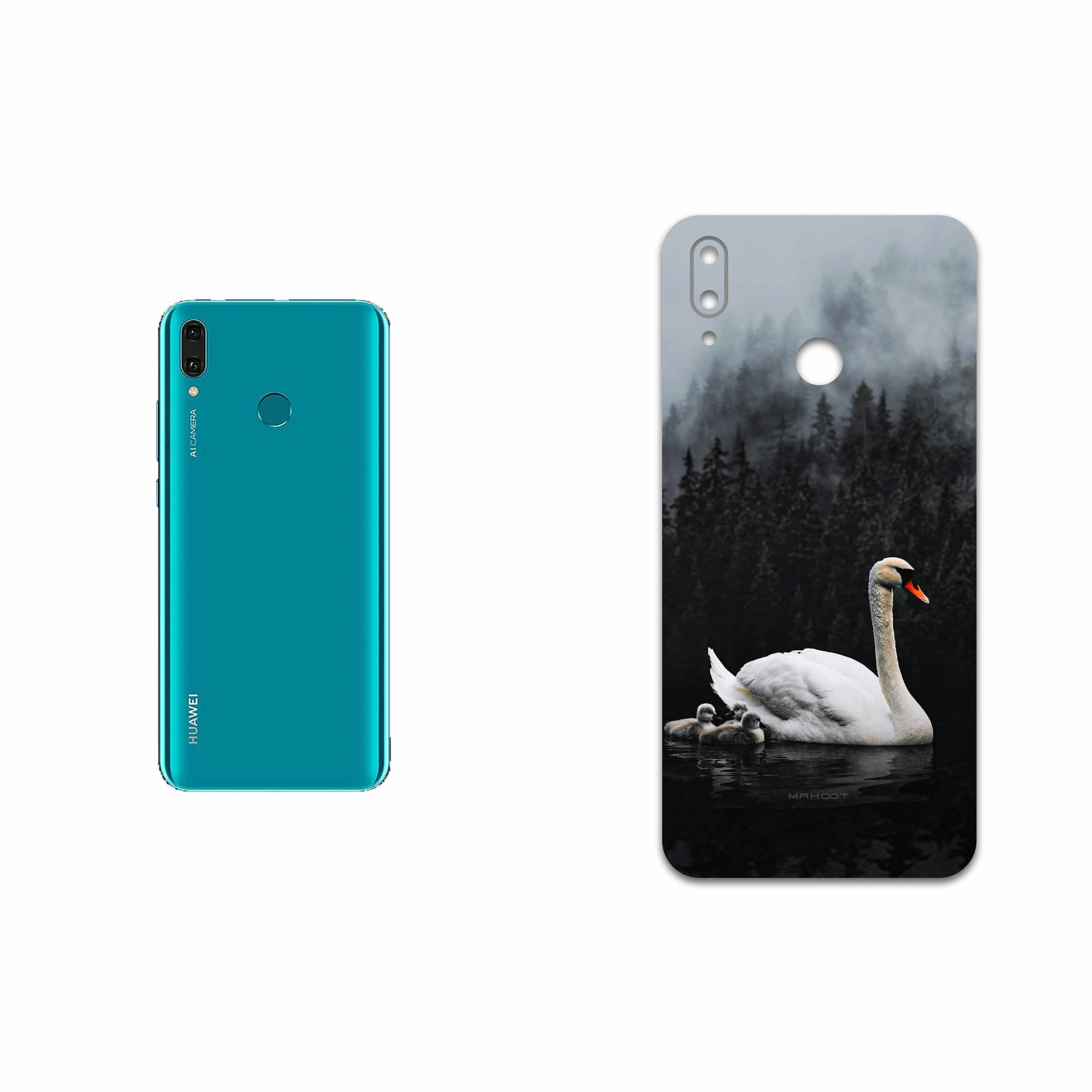 برچسب پوششی ماهوت مدل Swan Lake مناسب برای گوشی موبایل هوآوی Y9 2019