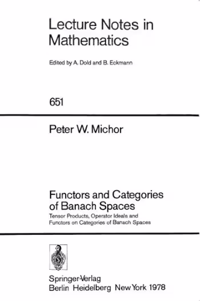 خرید و دانلود نسخه کامل کتاب Functors and categories of Banach spaces