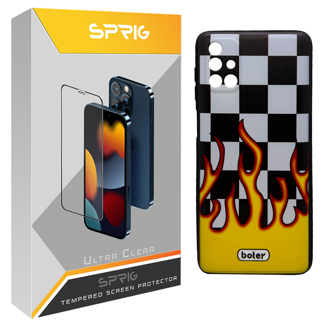   کاور اسپریگ طرح Flame مدل SPCVR مناسب برای گوشی موبایل سامسونگ Galaxy M51 