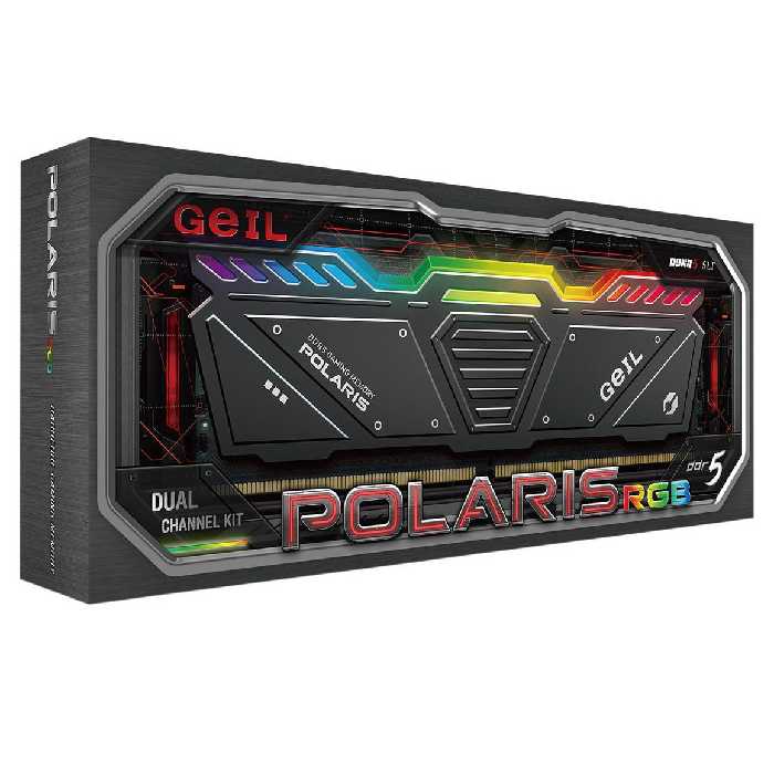 رم دسکتاپ DDR5 دوکاناله 5200 مگاهرتز CL34 گیل مدل POLARIS RGB ظرفیت 32 گیگابایت