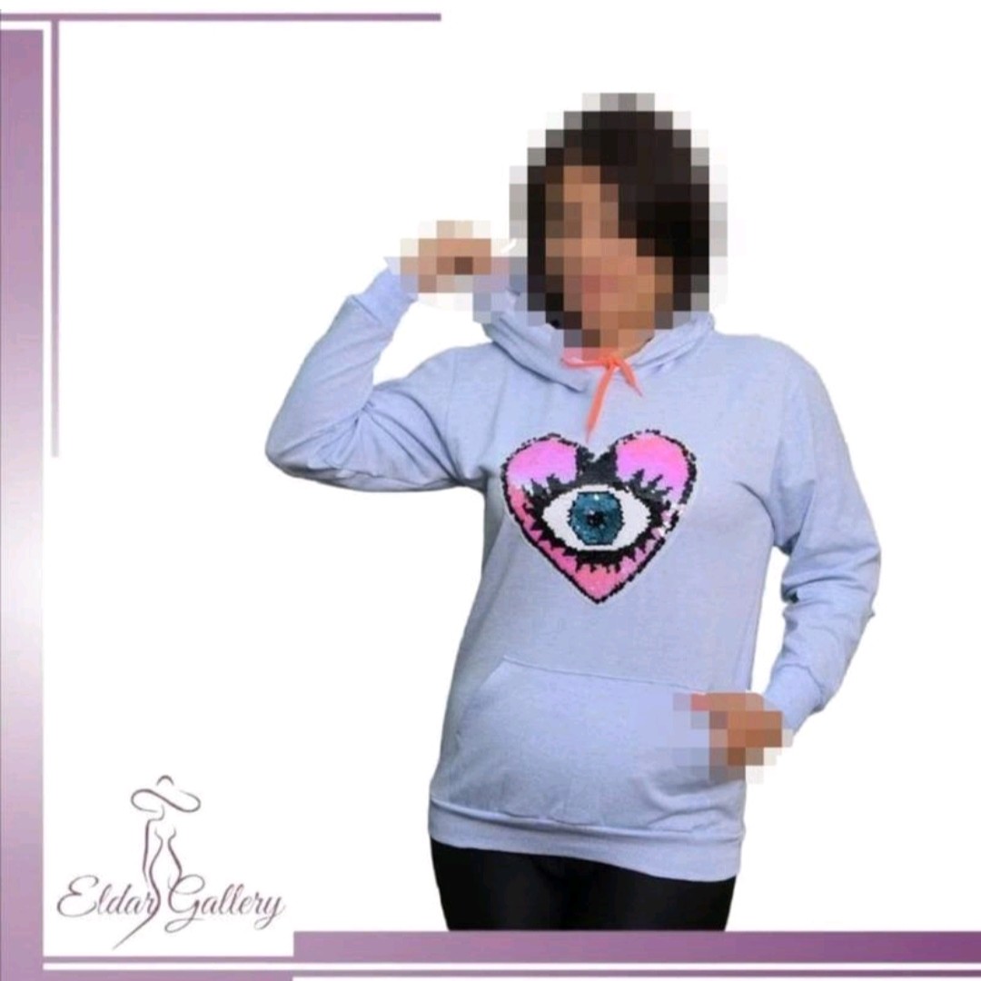 هودی دورس کلاهدار  پولکی زنانه