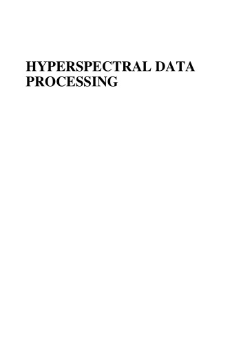 خرید و دانلود نسخه کامل کتاب Hyperspectral Data Processing: Algorithm Design and Analysis