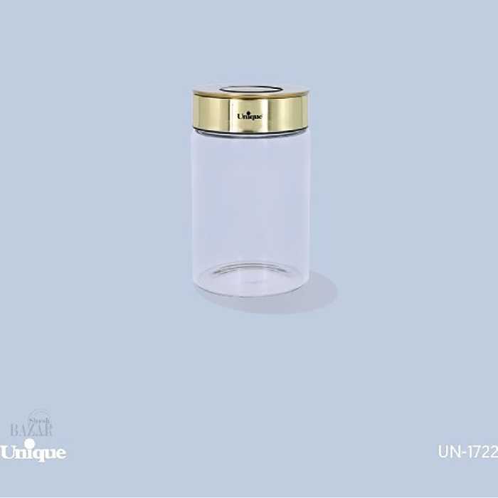 بانکه شیشه ای 15 سانت در طلایی یونیک کد 1722