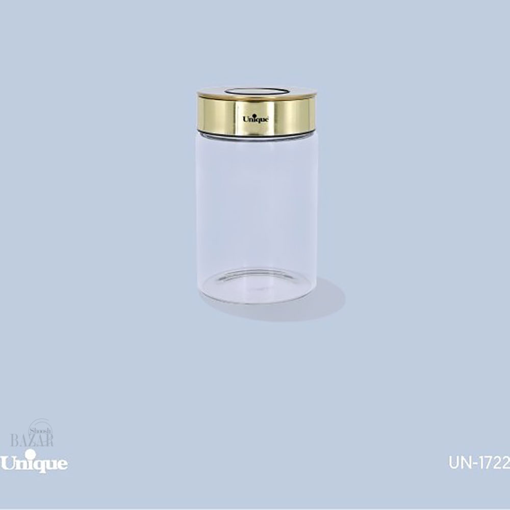 بانکه شیشه ای 15 سانت در طلایی یونیک کد 1722