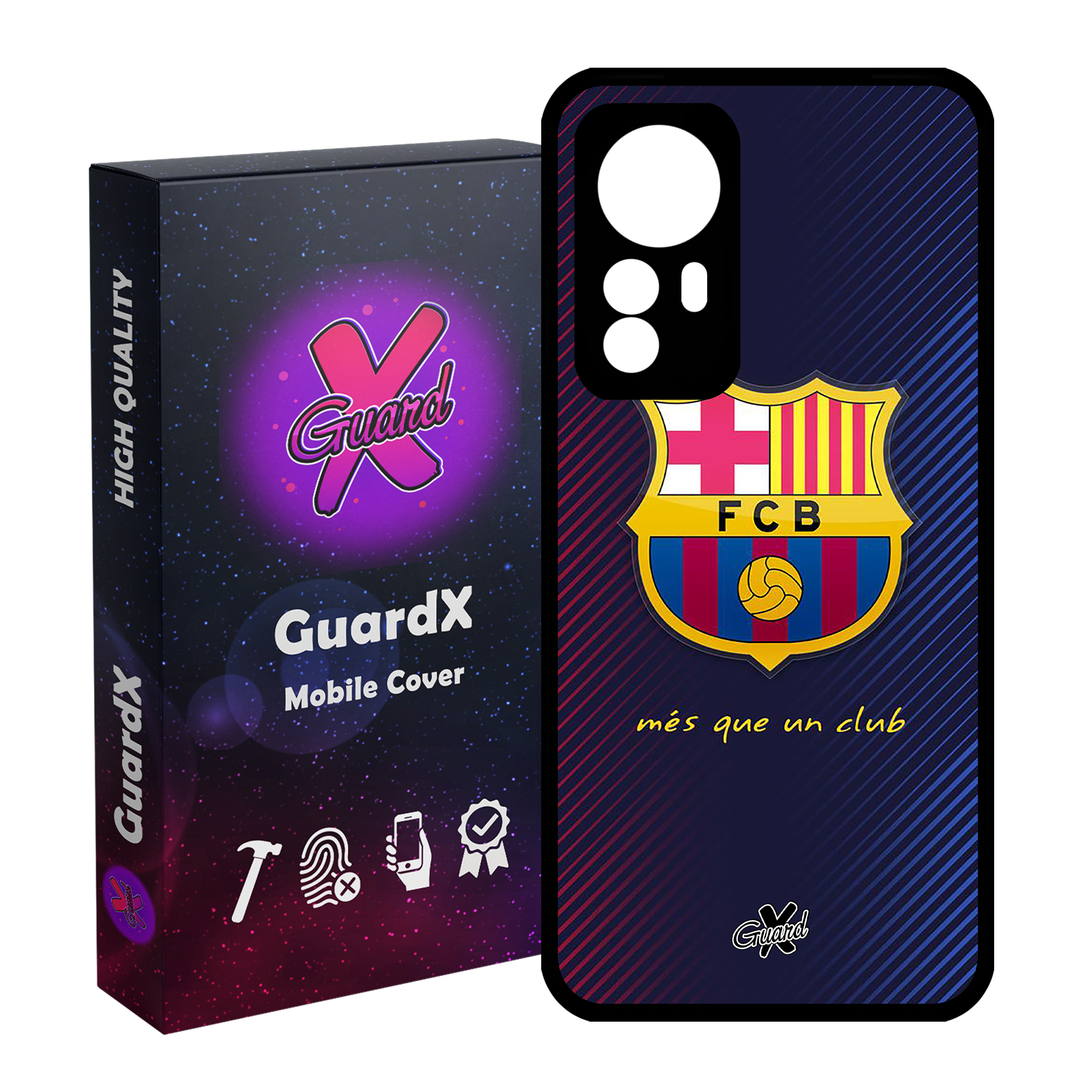 کاور گارد ایکس طرح Barcelona مدل Glass10058 مناسب برای گوشی موبایل شیائومی Mi 12/Mi 12X/Mi 12S