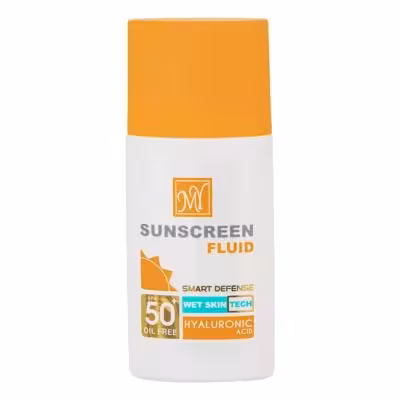 فلوئید ضد آفتاب بی‌رنگ مای SPF50 مدل Hyaluronic Acid مناسب انواع پوست، حجم 50 میلی‌لیتر