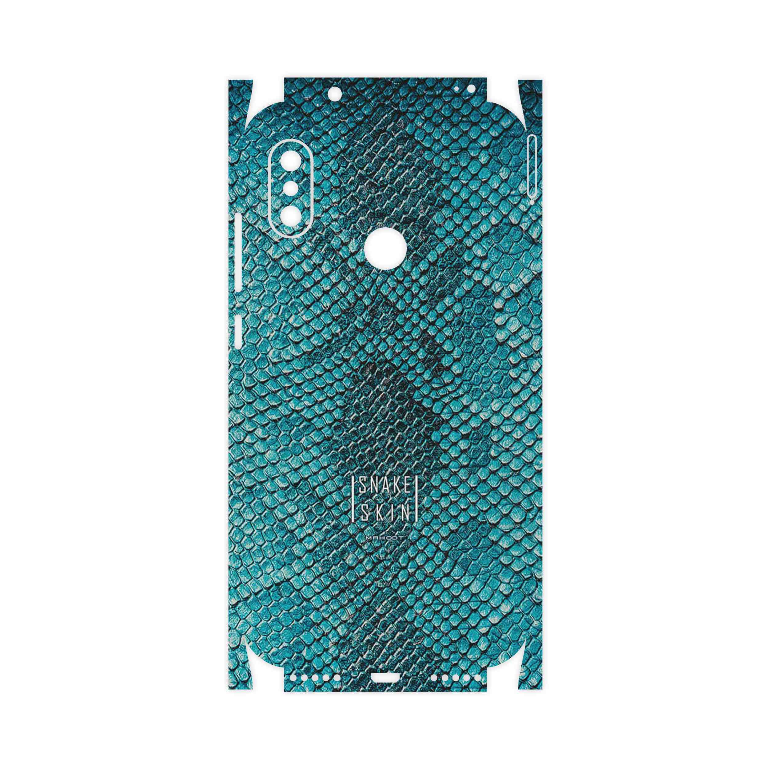 برچسب پوششی ماهوت مدل Blue Snake Skin-FullSkin مناسب برای گوشی موبایل شیائومی Redmi Note 6 Pro