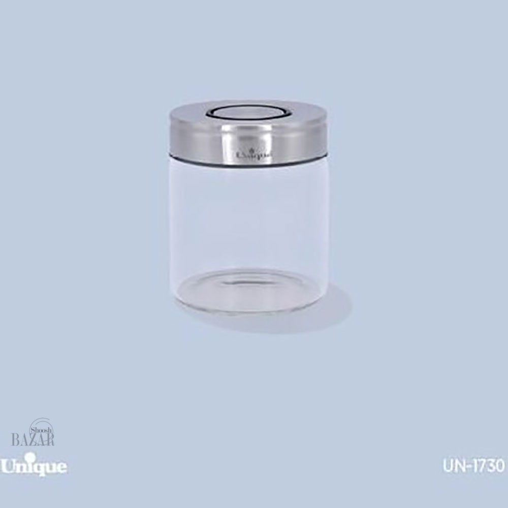 بانکه شیشه ای در استیل 6 سانت یونیک کد 1730