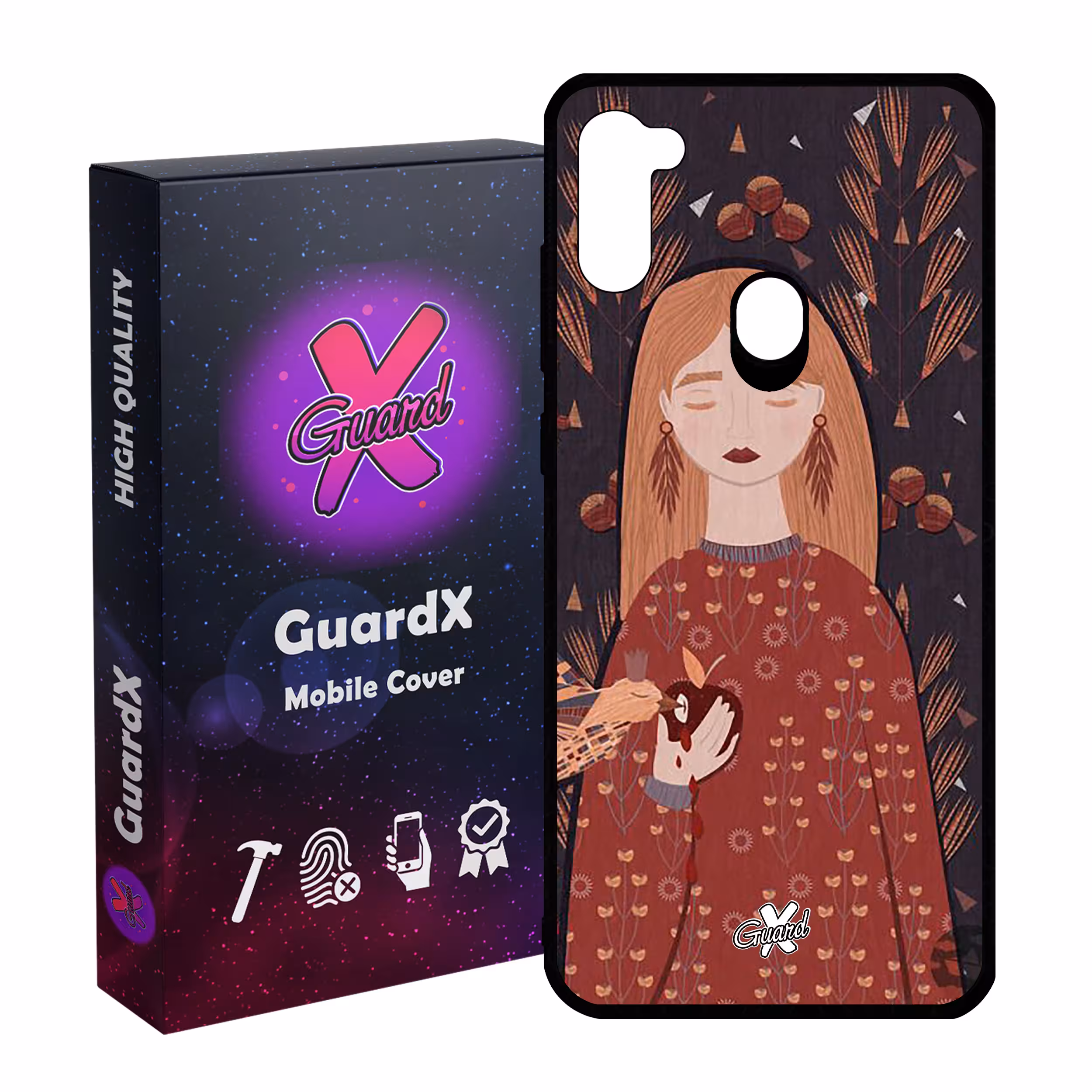 کاور گارد ایکس طرح دختر مدل Glass10413 مناسب برای گوشی موبایل سامسونگ Galaxy A11