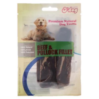 تشویقی سگ اوداگ با فیله گوشت گاو و پولاک Odog Dog Treat With Beef and Pollock Fillet