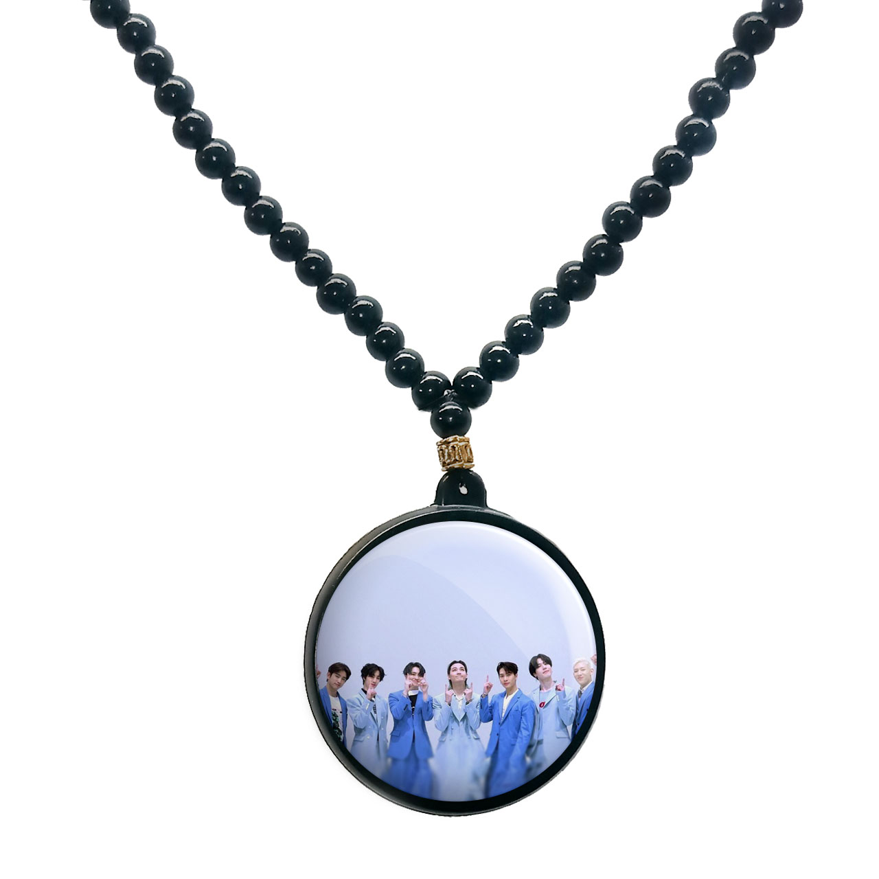 گردنبند پرمانه طرح GOT7 کد pmd.19100 مدل دو طرفه