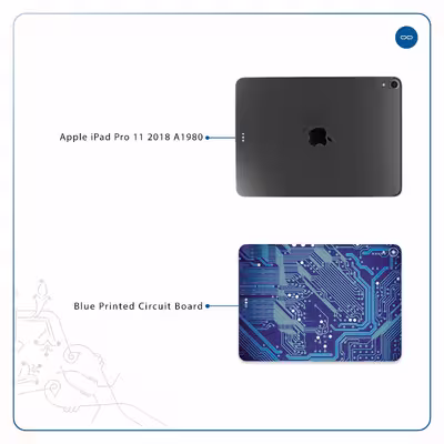برچسب پوششی ماهوت مدل Blue Printed Circuit Board مناسب برای تبلت اپل iPad Pro 11 2018 A1980