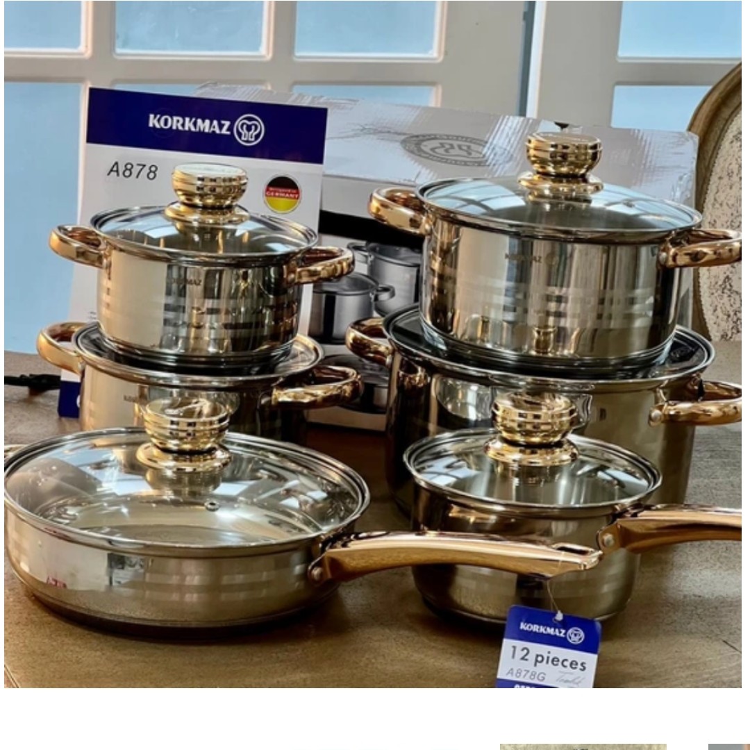 سرویس قابلمه استیل  12 پارچه کرکماز