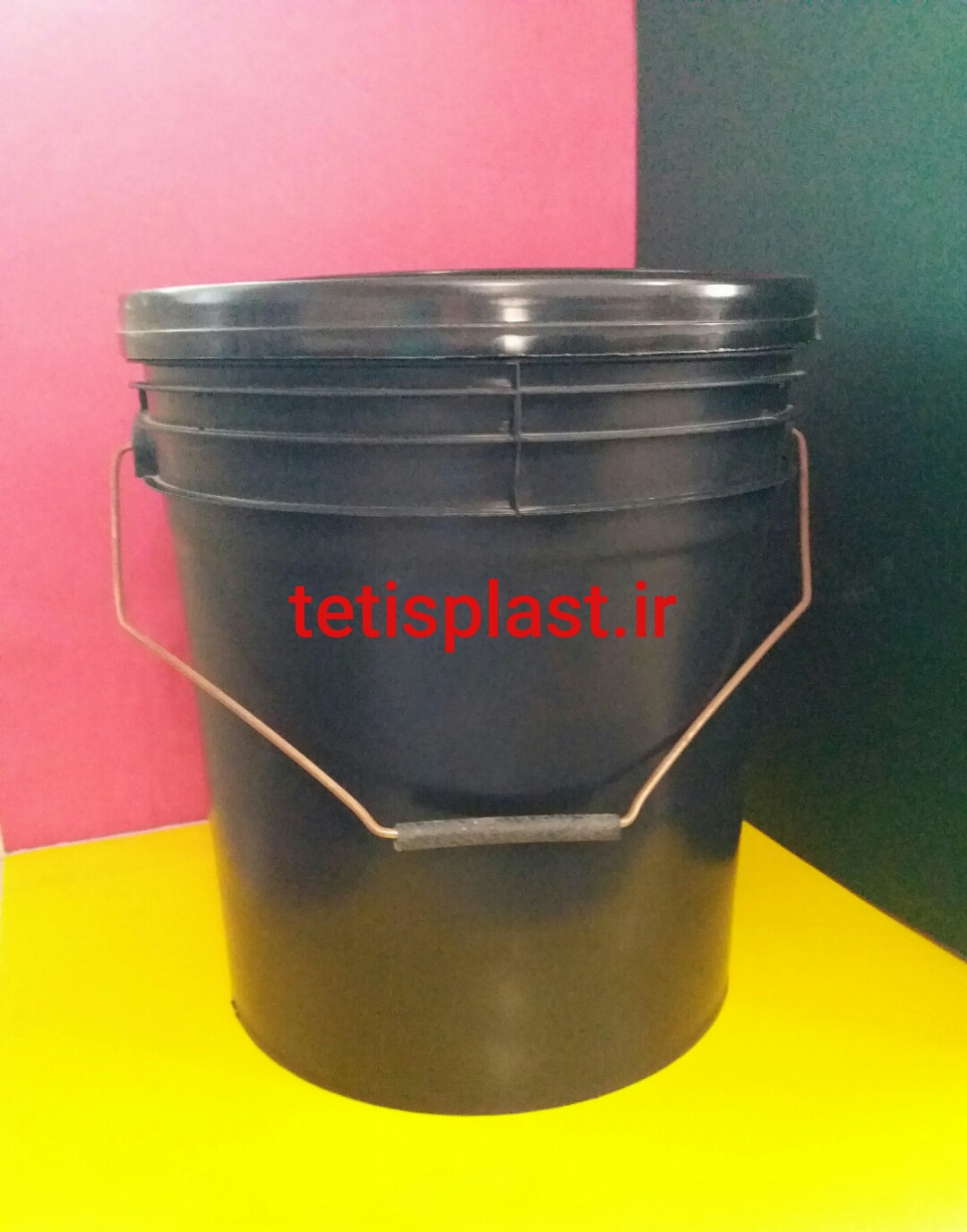 سطل مشکی 20لیتری طرح3 | تتیس پلاست