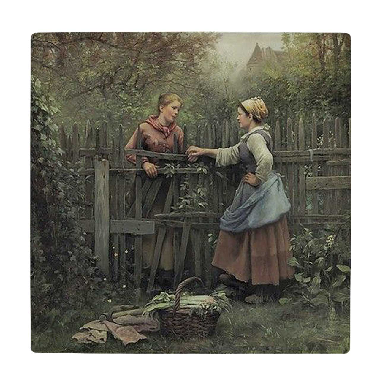 زیر لیوانی طرح نقاشی دو بانو در مزرعه کد 6227413_5756