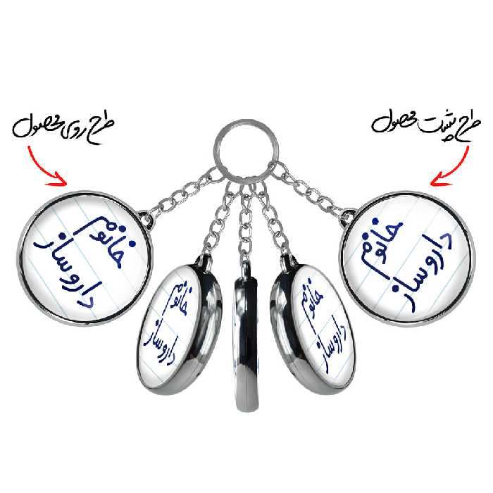 جاکلیدی خندالو طرح خانوم داروساز مدل دوطرفه کد 65906590