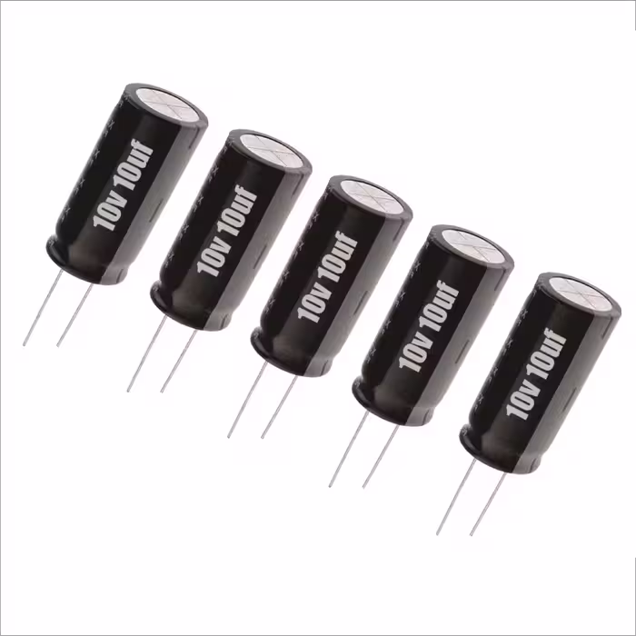 خازن الکترولیت 10 میکروفاراد مدل 16V بسته 5 عددی