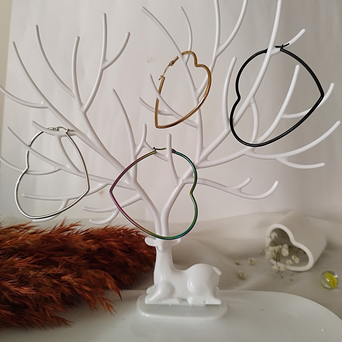 گوشواره ساده طرح قلب