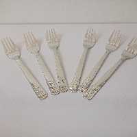 ست 6عددی چنگال مسی قلع اندوه شده