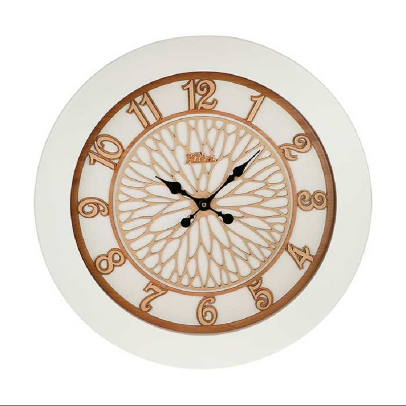 ساعت دیواری چوبی معرق رویال کد CKS 643-W40