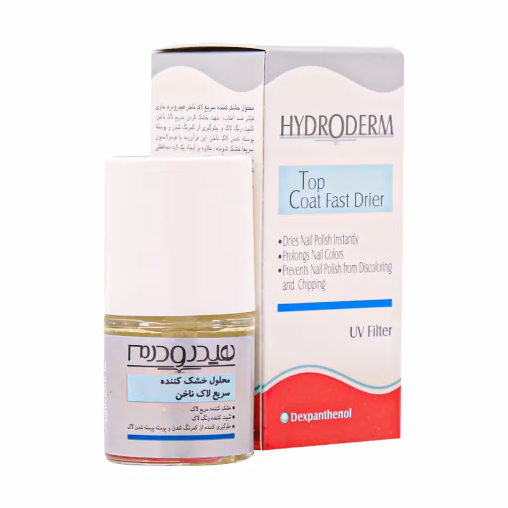 هیدرودرم محلول خشک کننده سریع ناخن 8 میل تاپ کات Nail Top Coat Fast Drier
