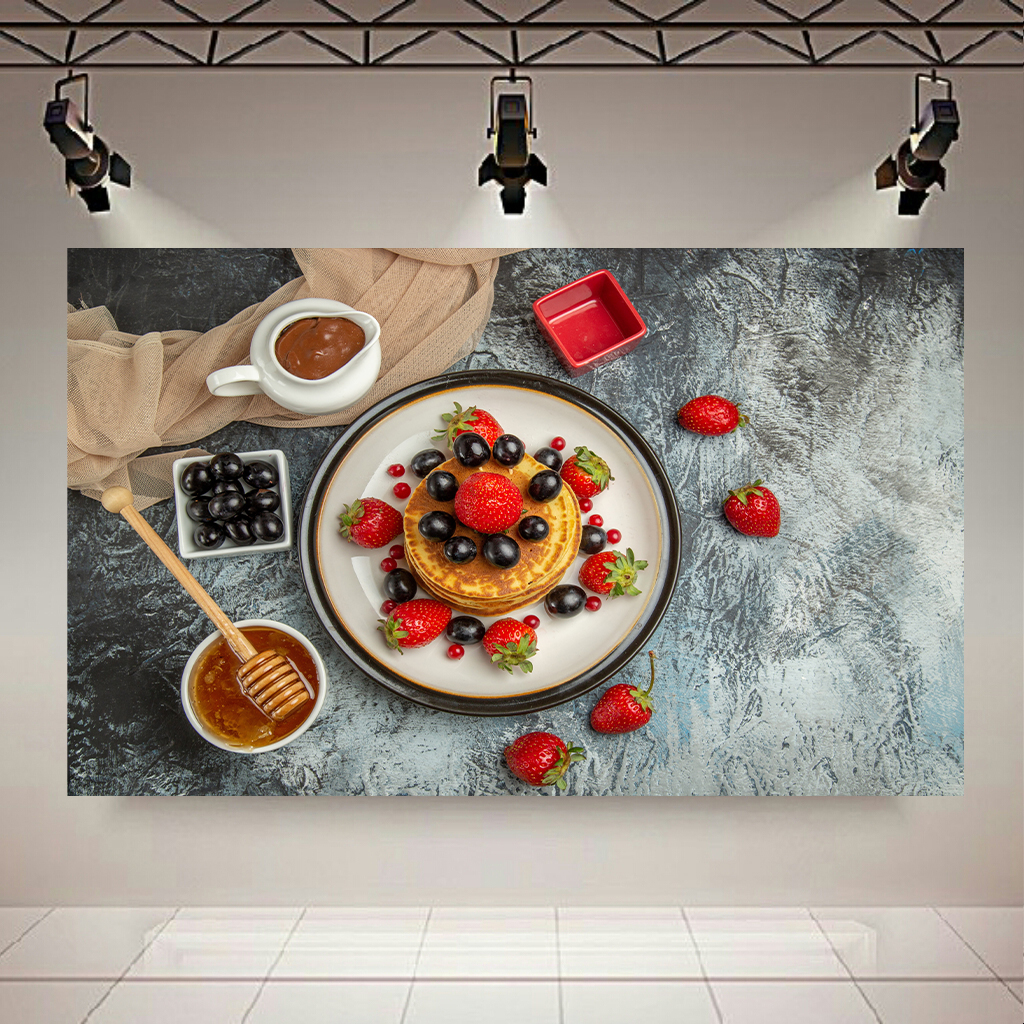 تابلو بوم طرح کافی شاپ مدل پنکیک کد AR2863