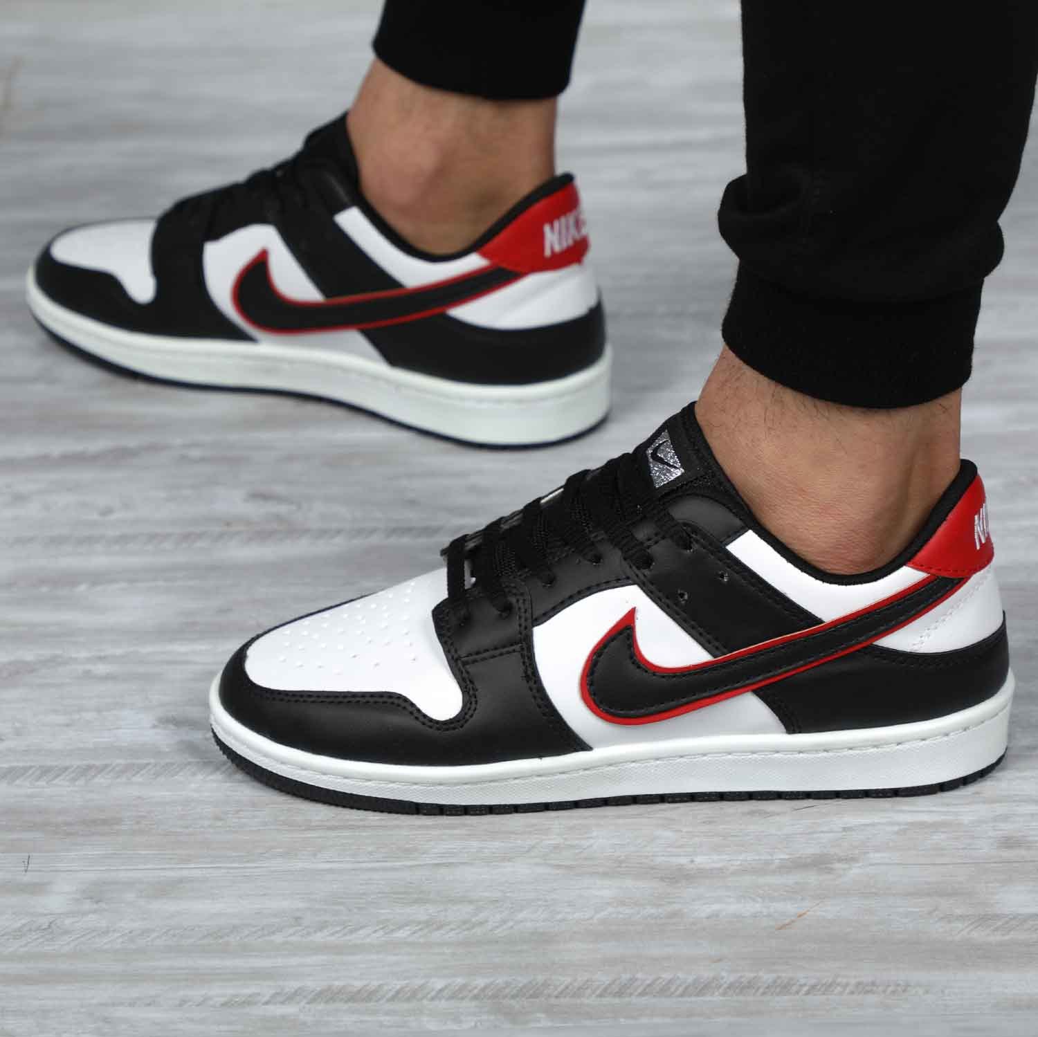 کتونی مردانه نایکی NIKE مدل AIR JORDAN مشکی قرمز های کپی