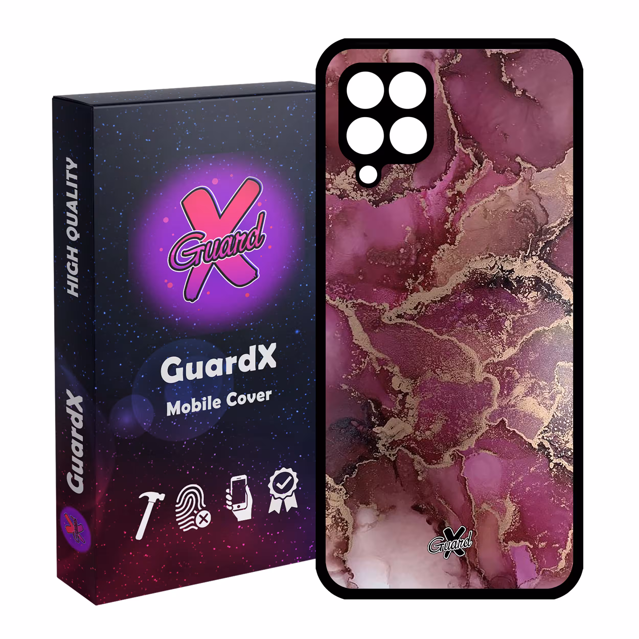 کاور گارد ایکس طرح ماربل مدل Glass10271 مناسب برای گوشی موبایل سامسونگ Galaxy A12
