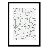 قیمت و خرید تابلو دکوراتیو مدل پرتره لاین‌آرت و ابسترکت کد 0482