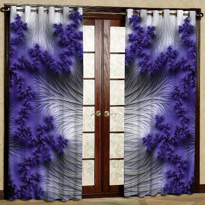 پرده مدل برگ گل هازان پانچی کد 2634 سایز 140x200 سانتی متر