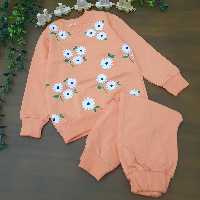 بلوز و شلوار نخ وپنجه دورس  رنگ گلبهی