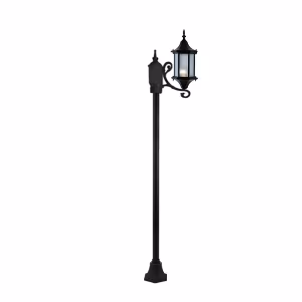 چراغ حیاطی ایستاده تک شاخه با طول 1.6 متر شفق مدل سورنا کد 2911
