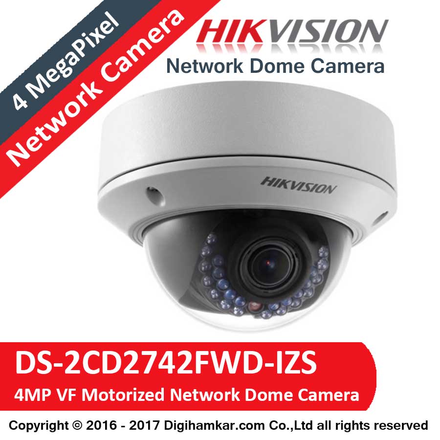دوربين مداربسته تحت شبکه دام هايک ويژن موتورایز مدل DS-2CD2742FWD-IZS