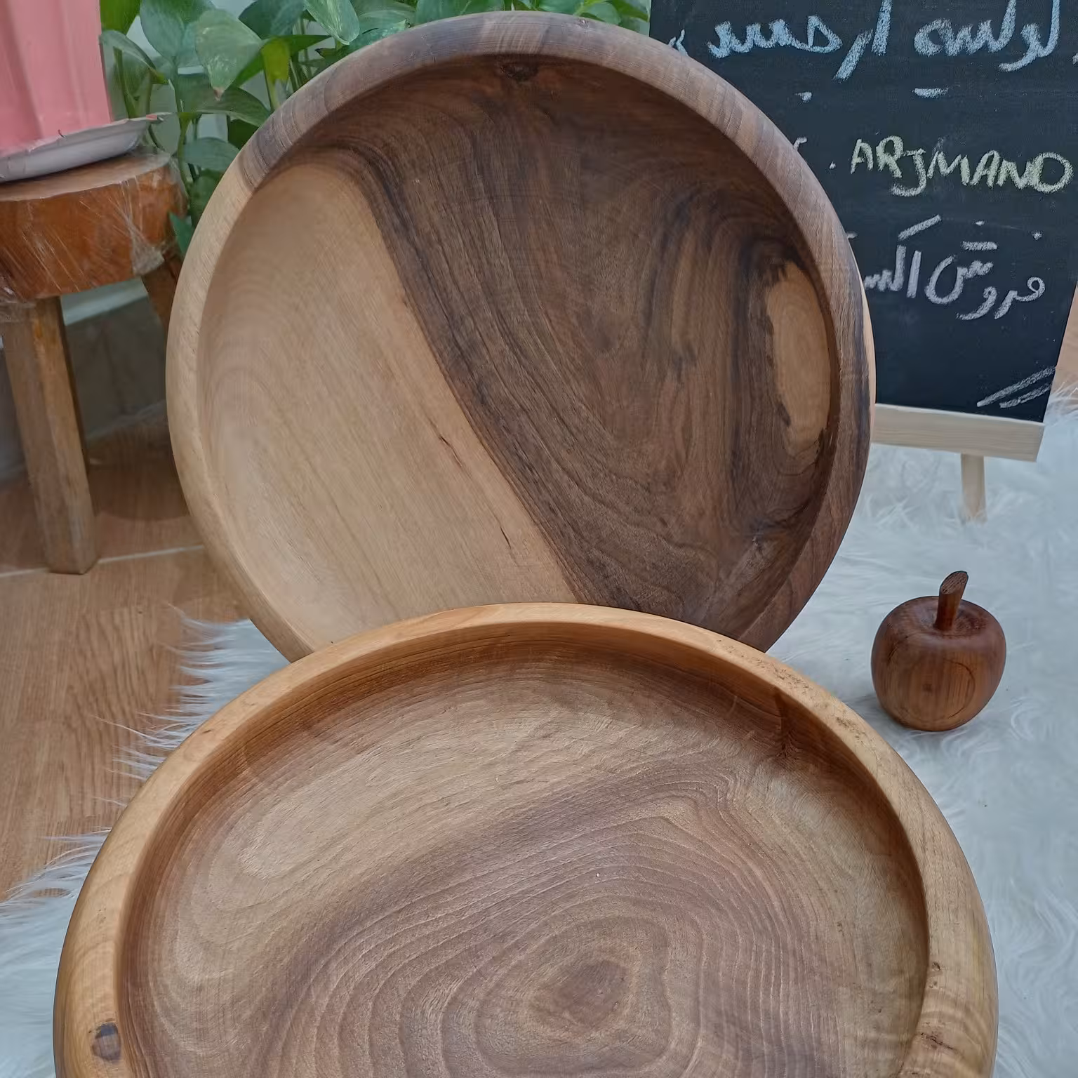 کاسه چوبی قطر 30 چوب گردو 