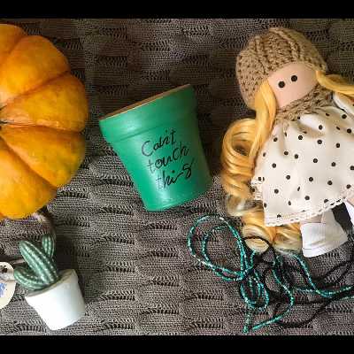 گلدان سفالی پاستل گالری مدل four cant کد 4