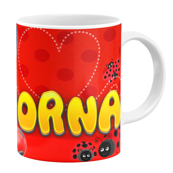 ماگ طرح دختر کفشدوزکی مدل درنا