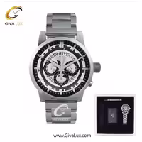 پک کادویی ساعت مچی مردانه سه موتوره کرنوگراف بند استیل مونته با بند اضافه M751340 SB
