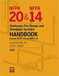 خرید و دانلود نسخه کامل کتاب NFPA 20 and NFPA 14, Stationary Fire Pumps and Standpipe Systems Handbook, 2019 Edition