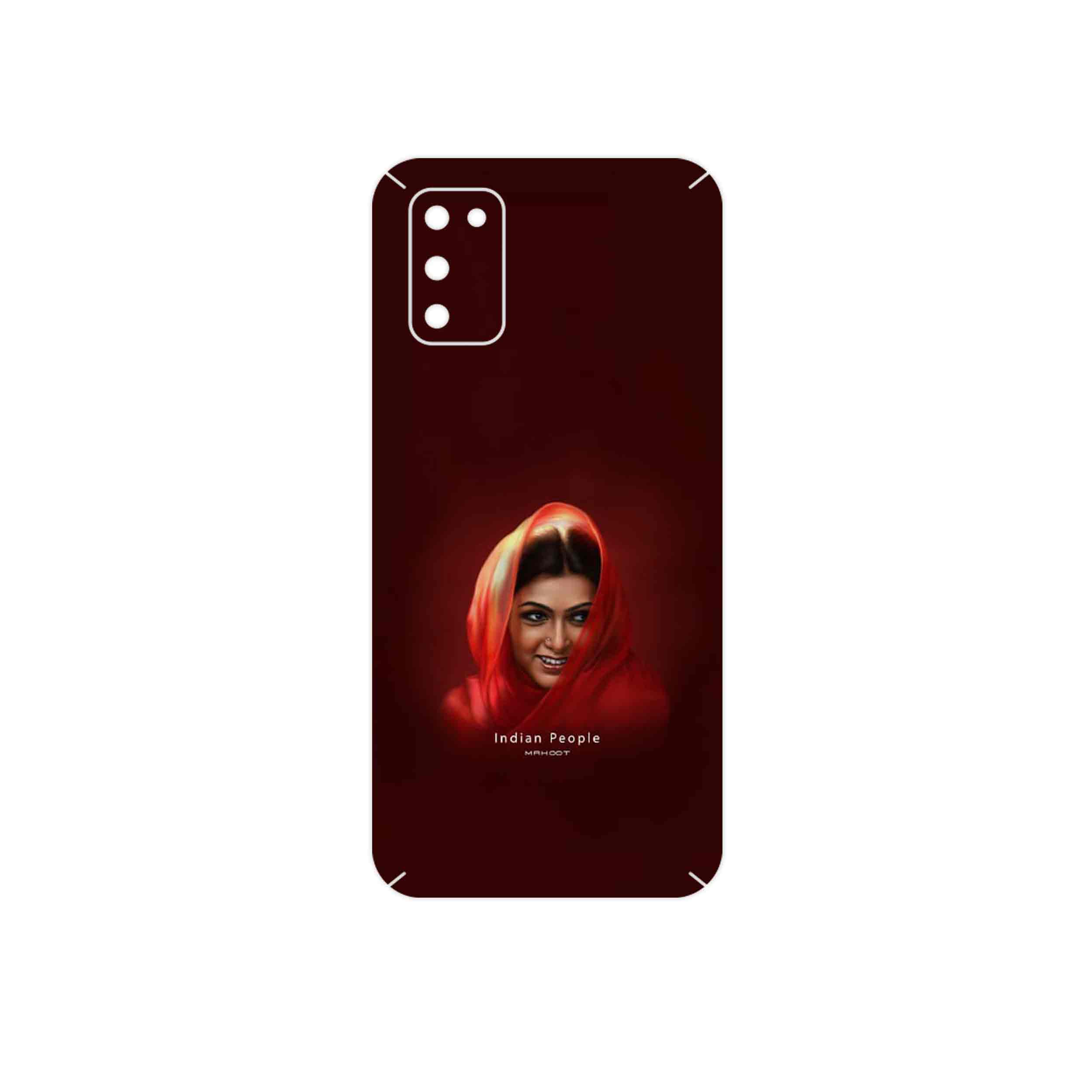 برچسب پوششی ماهوت مدل Portrait of an Indian Woman مناسب برای گوشی موبایل سامسونگ Galaxy A02S