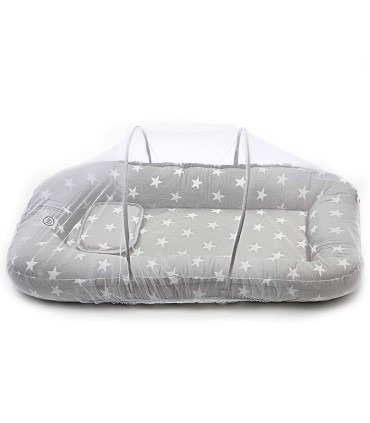 پشه بند تشک دار نوزاد طرح ستاره طوسی ایس ایز Isiz