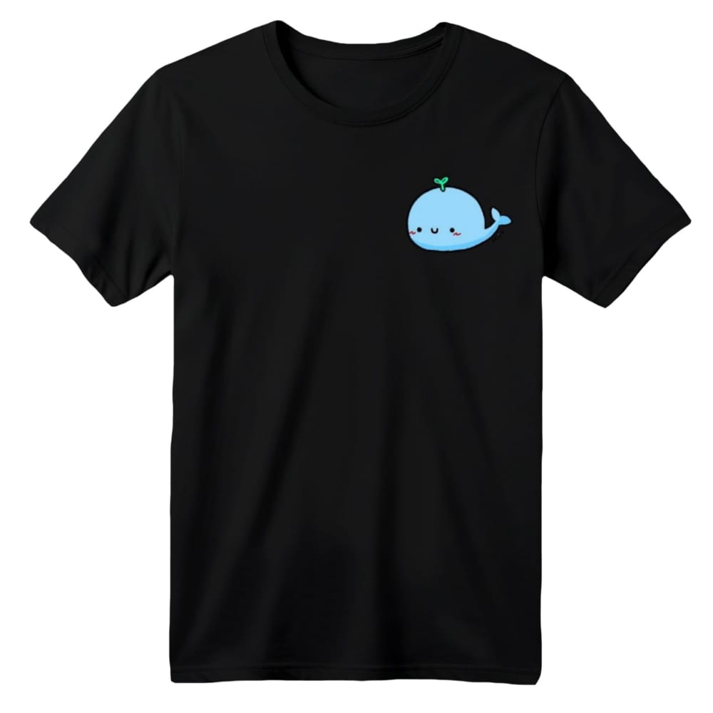 تی شرت آستین کوتاه بچگانه مدل نهنگ کد 4 رنگ مشکی