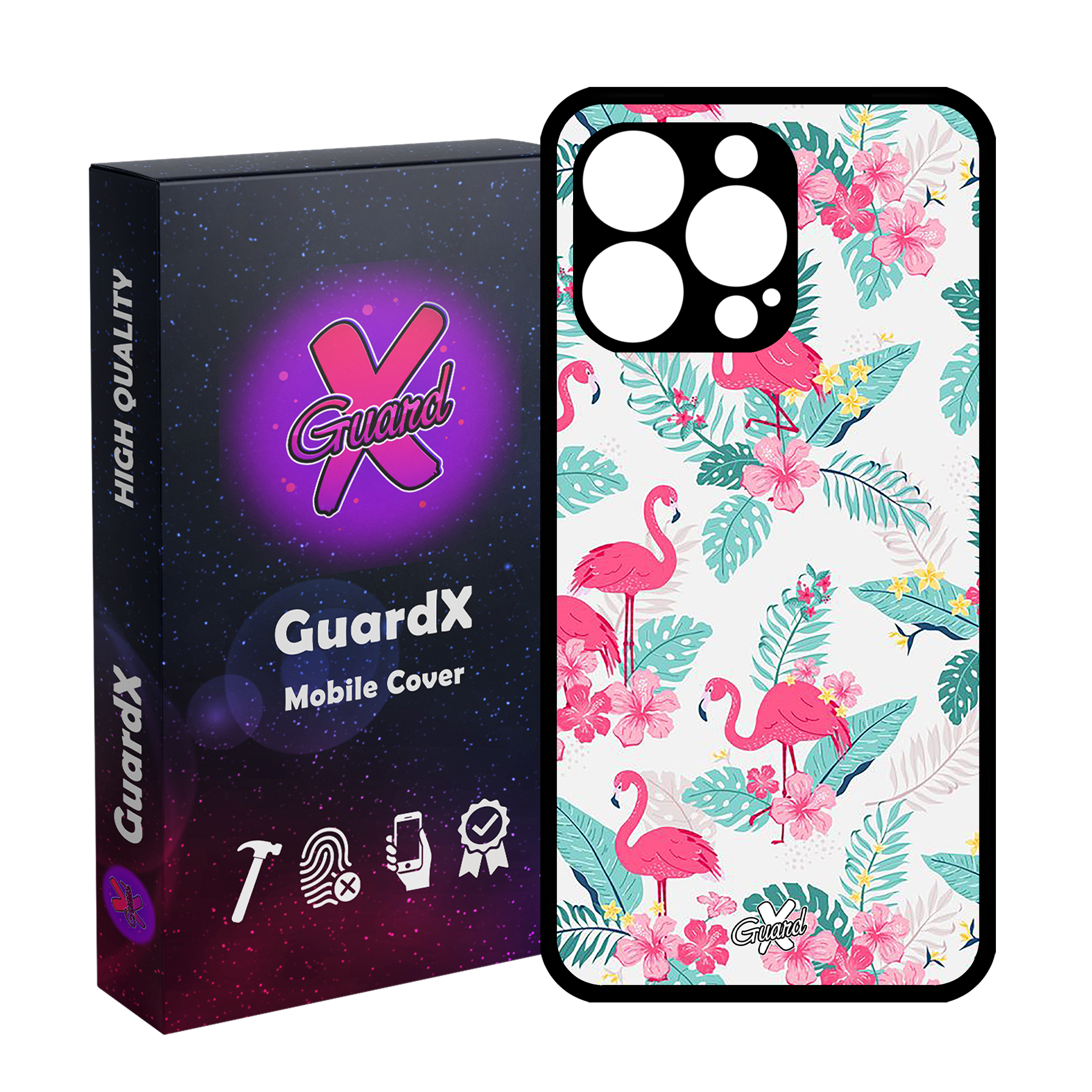 کاور گارد ایکس طرح فلامینگو مدل Glass10274 مناسب برای گوشی موبایل اپل iPhone 13 Pro