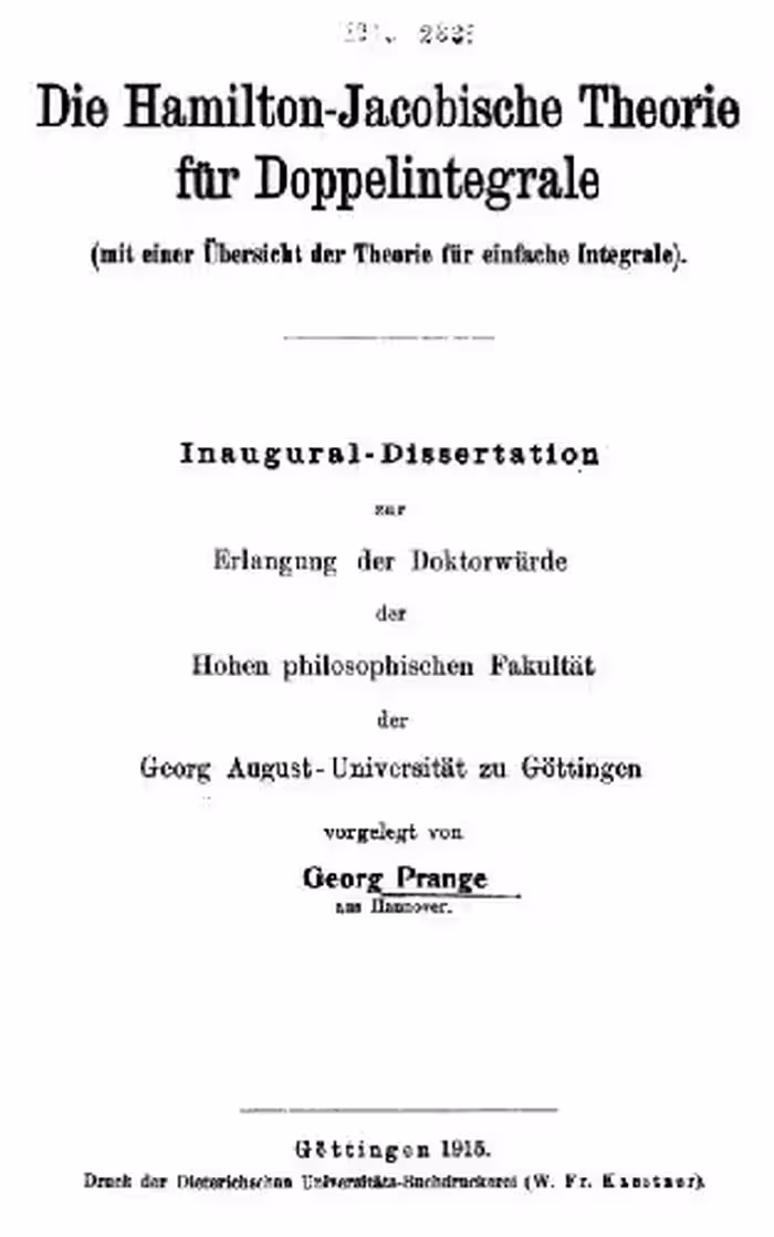 خرید و دانلود نسخه کامل کتاب Die Hamilton-Jacobische Theorie fuer Doppelintegrale