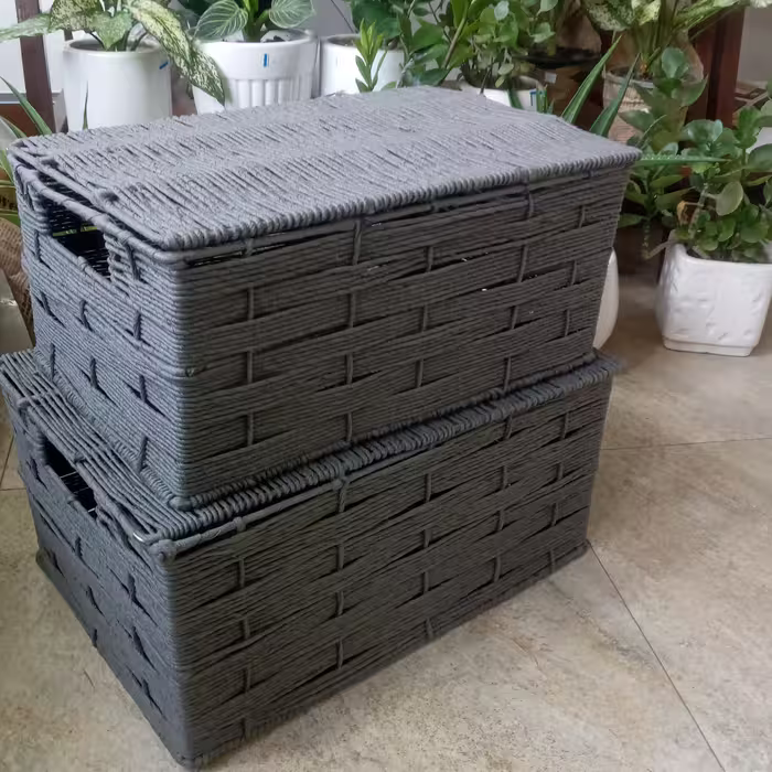 جعبه باکس سبد رخت سفارشی حصیری فلزی نظم دهنده مخفی ابعاد سفارشی سایز بزرگ لباس پاییزه 