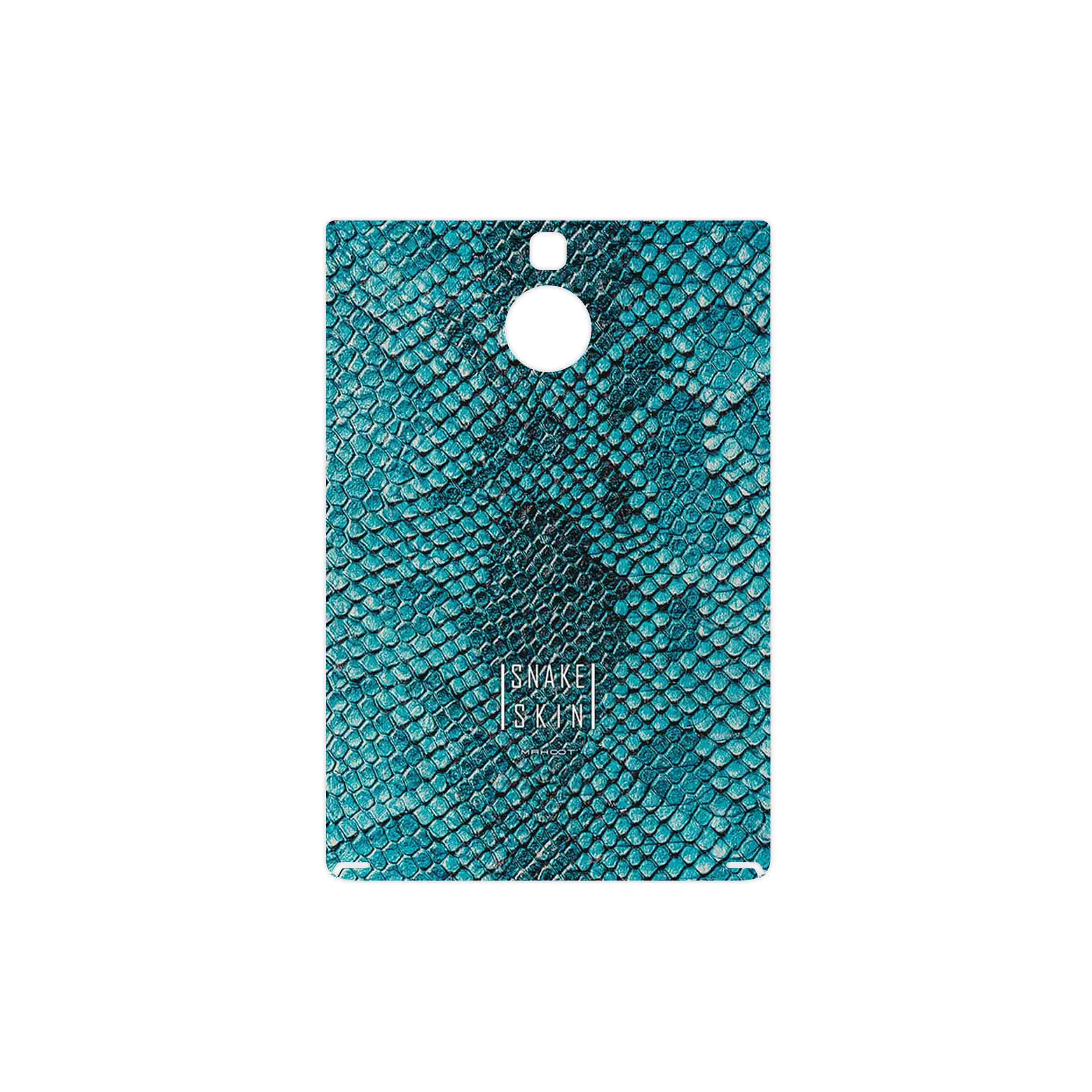 برچسب پوششی ماهوت مدل Blue Snake Skin مناسب برای گوشی موبایل بلک بری Passport Silver Edition