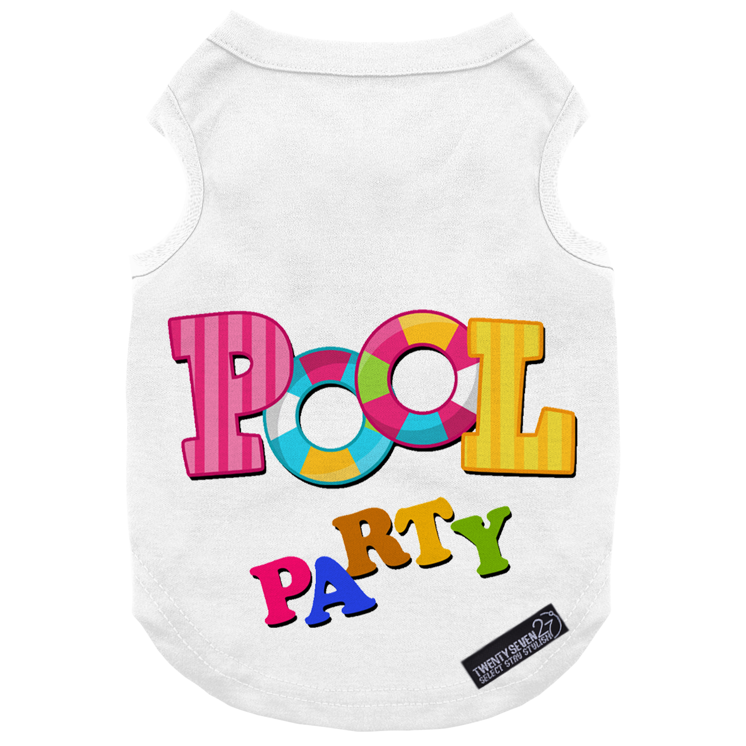 لباس سگ و گربه 27 طرح Pool Party کد MH792 سایز S