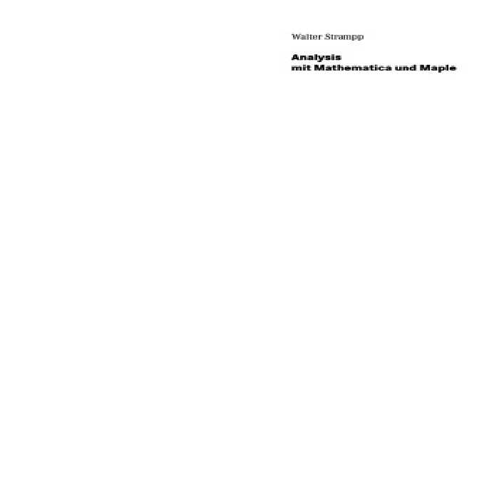 خرید و دانلود نسخه کامل کتاب Analysis mit Mathematica und Maple: Repetitorium und Aufgaben mit Lösungen