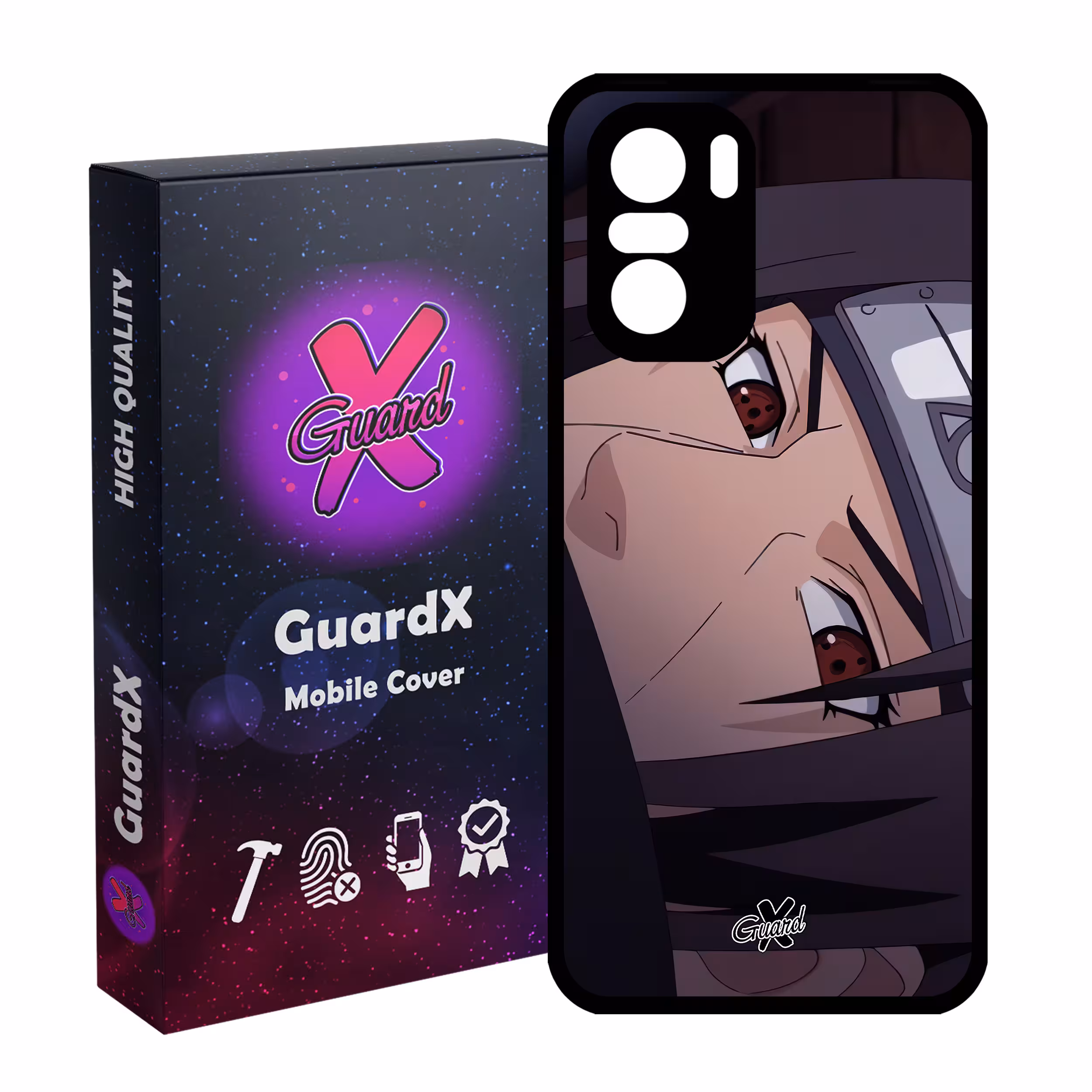 کاور گارد ایکس طرح Itachi Anime مدل Glass10475 مناسب برای گوشی موبایل شیائومی Poco F3/MI 11X/MI 11X Pro/Redmi K40/K40 Pro