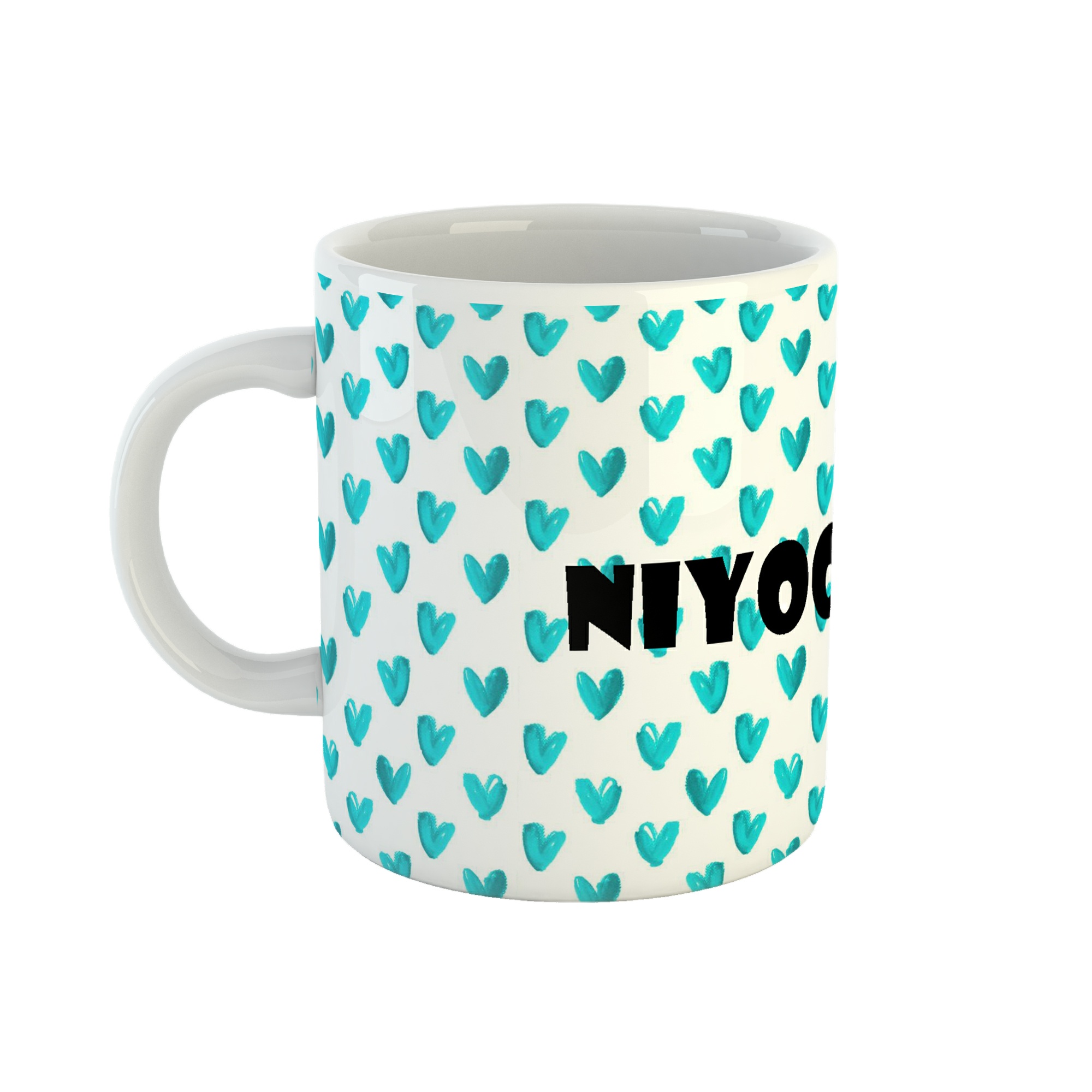 ماگ طرح اسم نیوشا مدل قلب کد 730